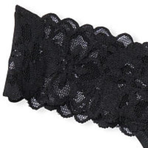 Last XL Pair VS XL Pineapple Thong Lace Waist Panty Black Pineapple NWT - Picture 5 of 14